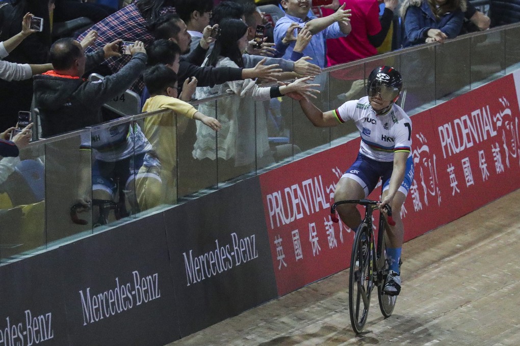 Sarah Lee Wai-sze races at the Hong Kong Velodrome in Tseung Kwan O in March this year. Photo: Winson Wong