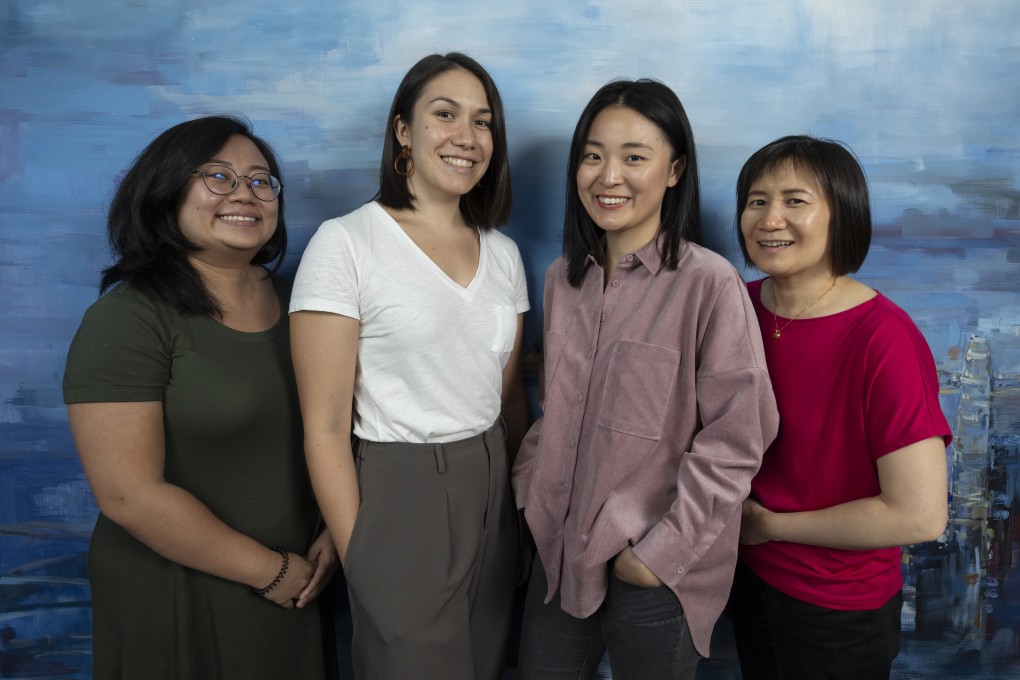 (L-R) Zen Soo from Inside China Tech, and Alkira Reinfrank, Yang Yang and Bernice Chan from Eat Drink Asia, winners in the Asia Podcast Awards. Photo: Antony Dickson