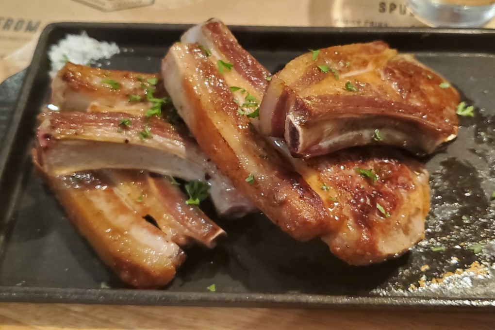 Lamb chops at Bones and Blades in Sai Kung
