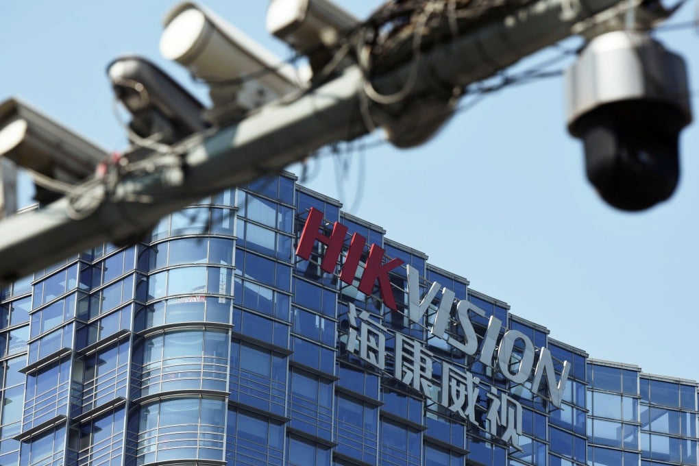 Surveillance cameras are seen near the headquarters of Hikvision Digital Technology, the world’s biggest supplier of video surveillance systems, in Hangzhou, capital of eastern China’s Zhejiang province. Photo: Reuters