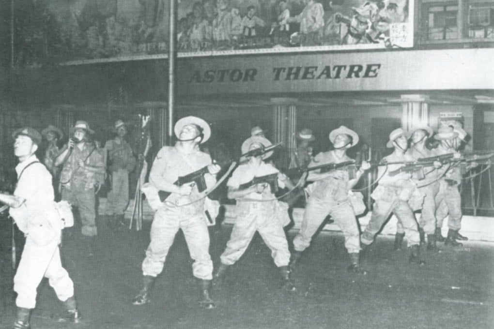 1st Battalion 2nd Gurkha Rifles on riot control duty on Nathan Road, in Kowloon, Hong Kong during the Star Ferry Riots, April 1966. Photo: courtesy of the Gurkha Museum
