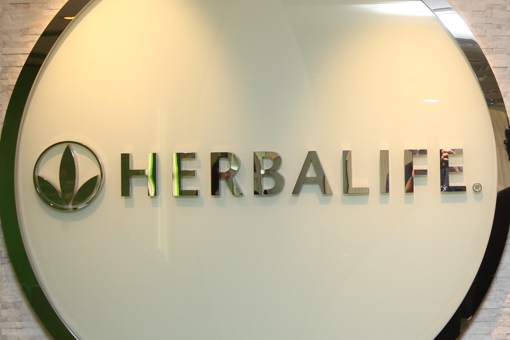 The Herbalife logo at the company’s office in Hong Kong. Photo: Jonathan Wong/SCMP
