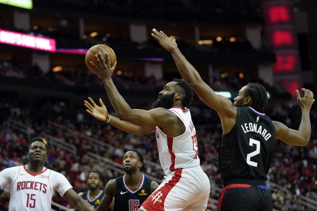 Did you catch the Rockets playing the Clippers? Not on Tencent that’s for sure. Photo: AP