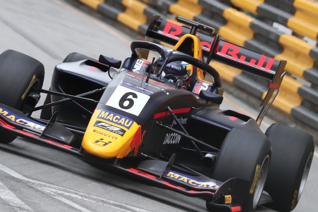 Red Bull junior driver Juri Vips in action at the Macau Grand Prix. Photo: K.Y. Cheng