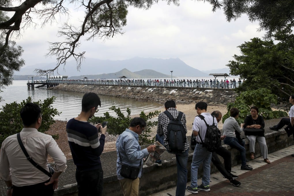 People wait for a ferry between Tai Po and Wu Kai Sha. Photo: Winson Wong