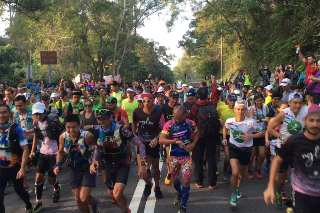 Hundreds of runners take on the Oxfam Trailwalker 2019, despite the event being cancelled owing to the ongoing protests. Photo: Mark Agnew