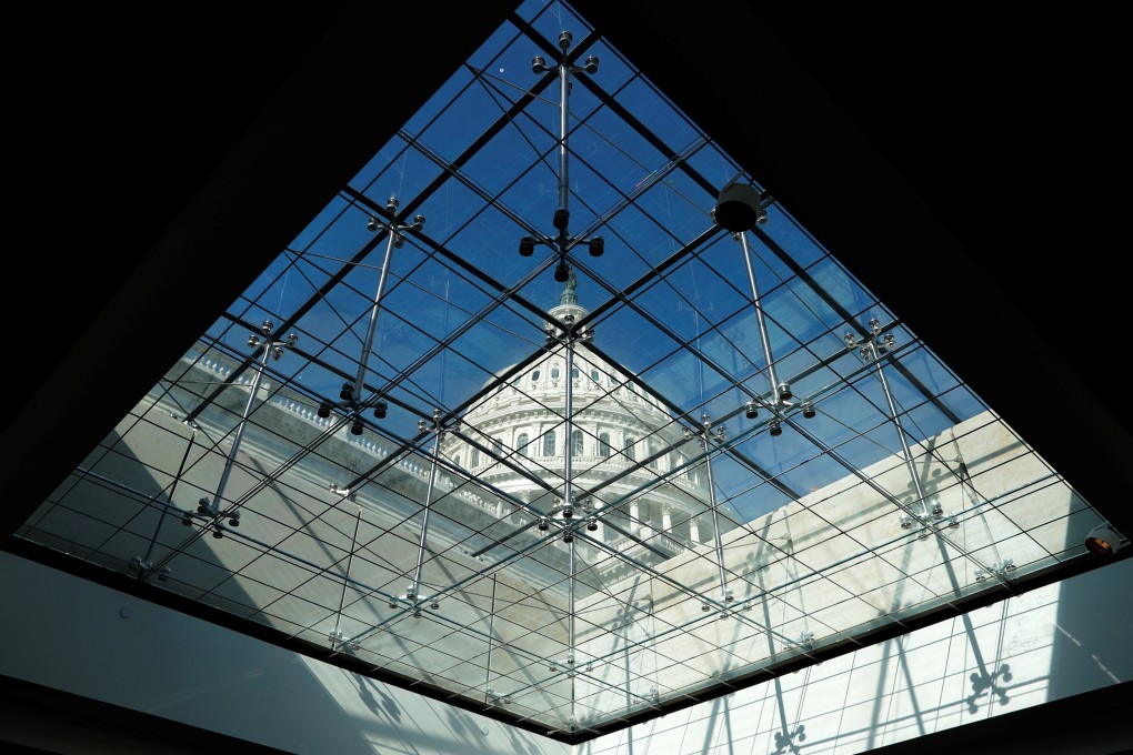 The US Capitol dome is seen from the entrance to the House Intelligence Committee's hearing during the closed-door deposition of Mark Sandy. Photo: REUTERS