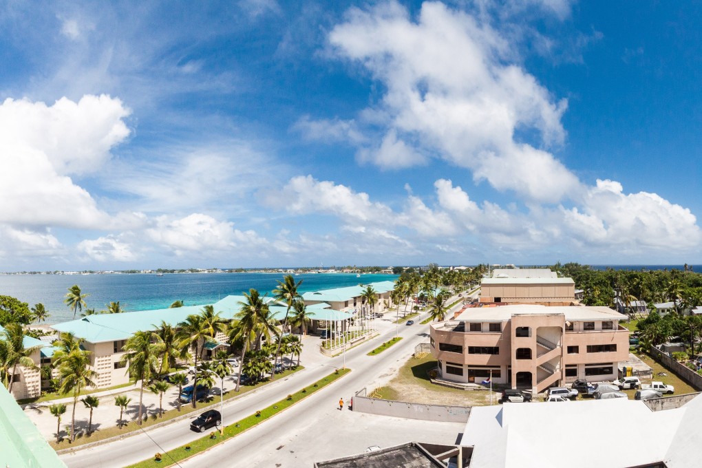 An aerial view of Majuro town centre’s central business district. Photo: TNS