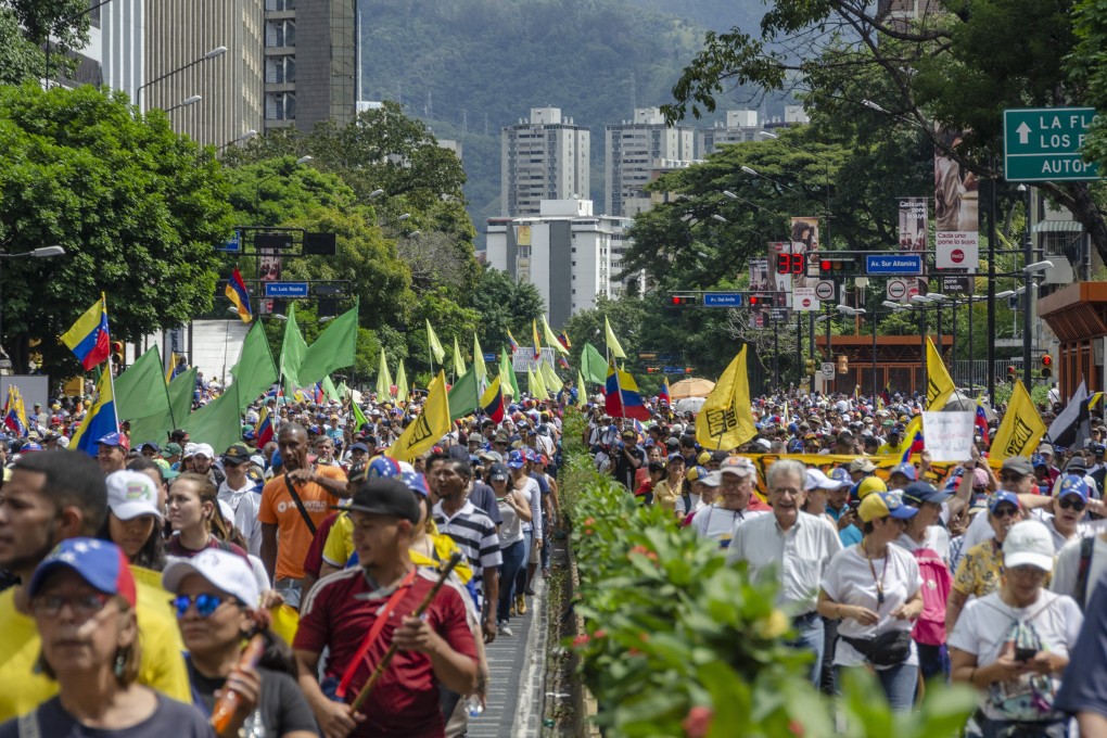 Supporters of Venezuelan opposition leader and self-appointed Interim President Juan Guaido take part in a demonstration against incumbent Venezuelan President Nicolas Maduro. Photo: dpa