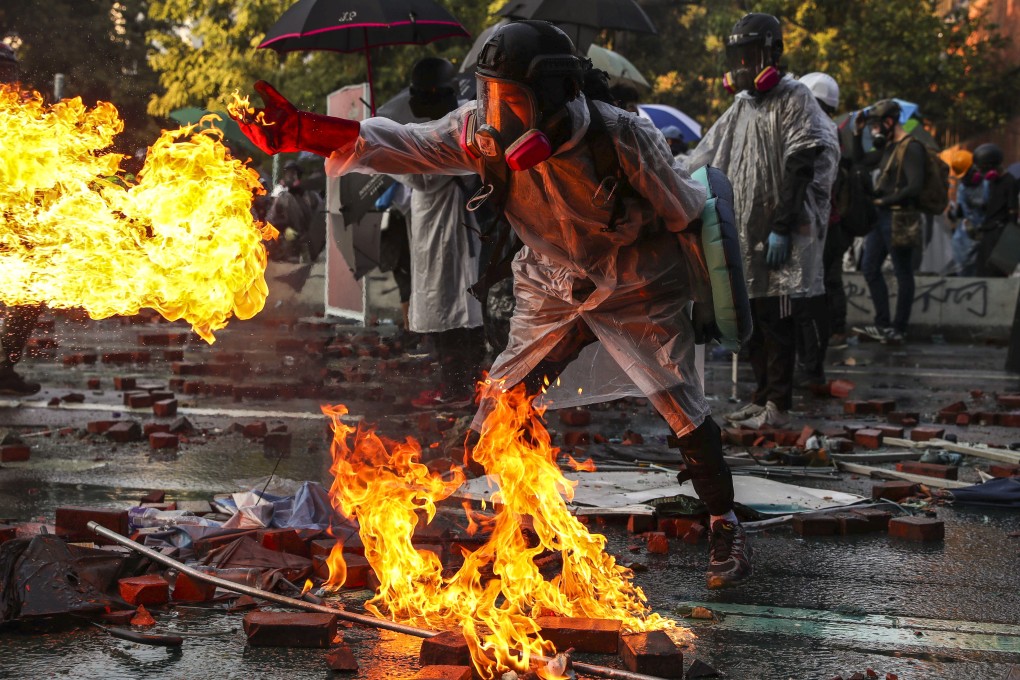 Radical protesters and police clashed throughout the day. Photo: Sam Tsang