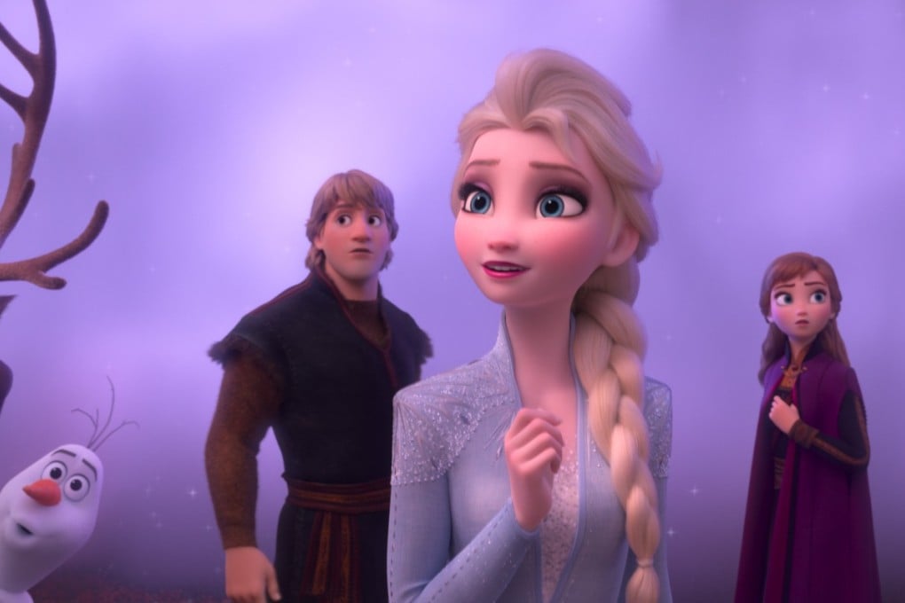 A still from Frozen II (category I), directed by Chris Buck and Jennifer Lee and with lead characters voiced by Idina Menzel and Kristen Bell.