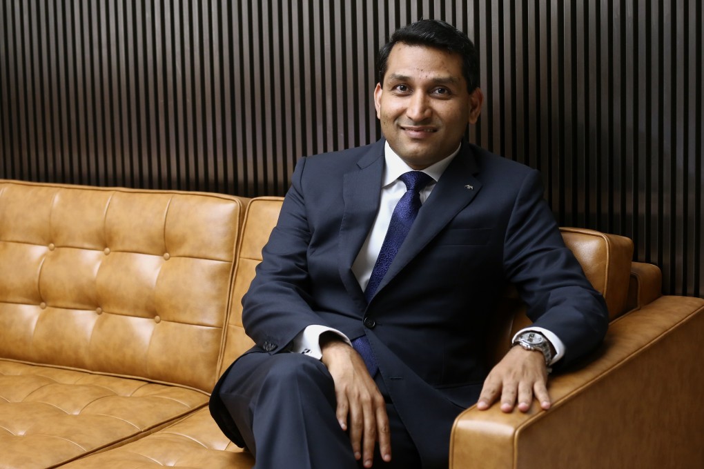 Ashok Krishnan, Chief Data Officer and Head of Customer Experience, AXA Hong Kong, at the AXA Hong Kong office, Wong Chuk Hang. 08NOV19 SCMP / Jonathan Wong