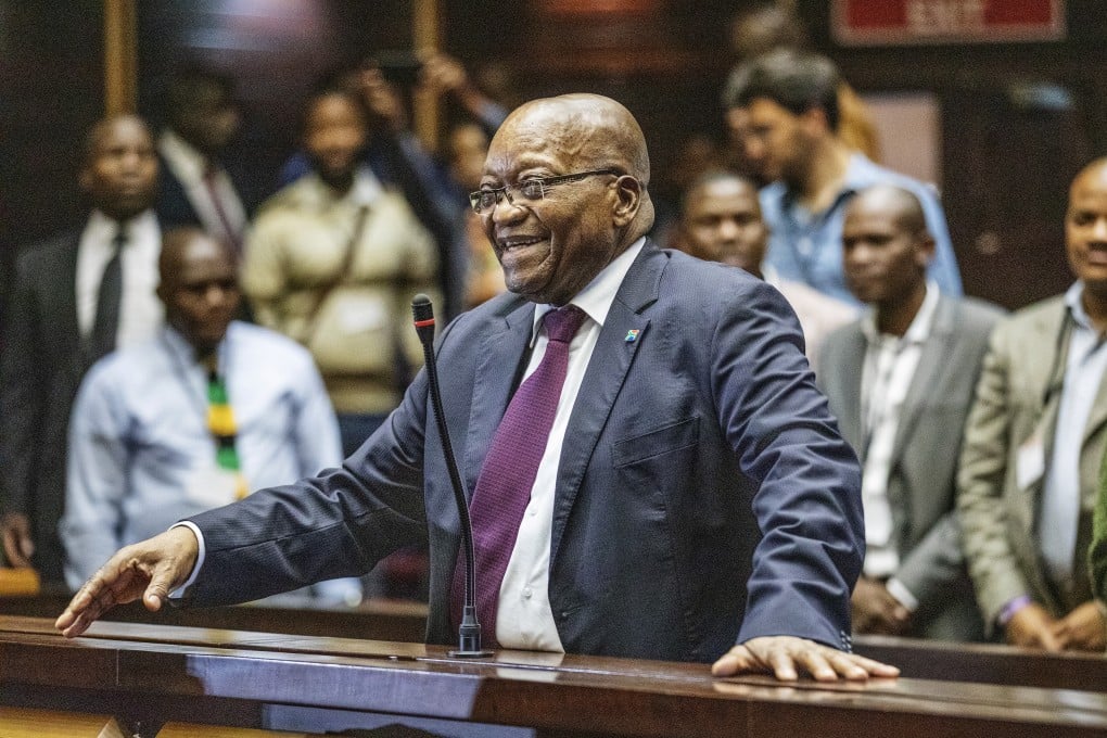 Former South African President Jacob Zuma appears in court in October. Photo: Reuters