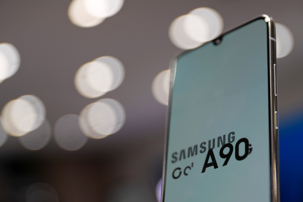 Samsung Electronic's Galaxy A90 on display at a Samsung store in Seoul, South Korea. Photo: Reuters