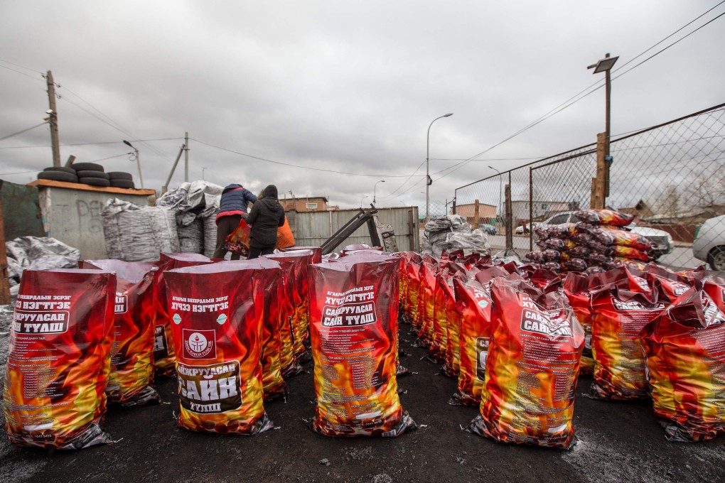 Smokeless fuel for sale in Ulan Bator. Photo: AFP