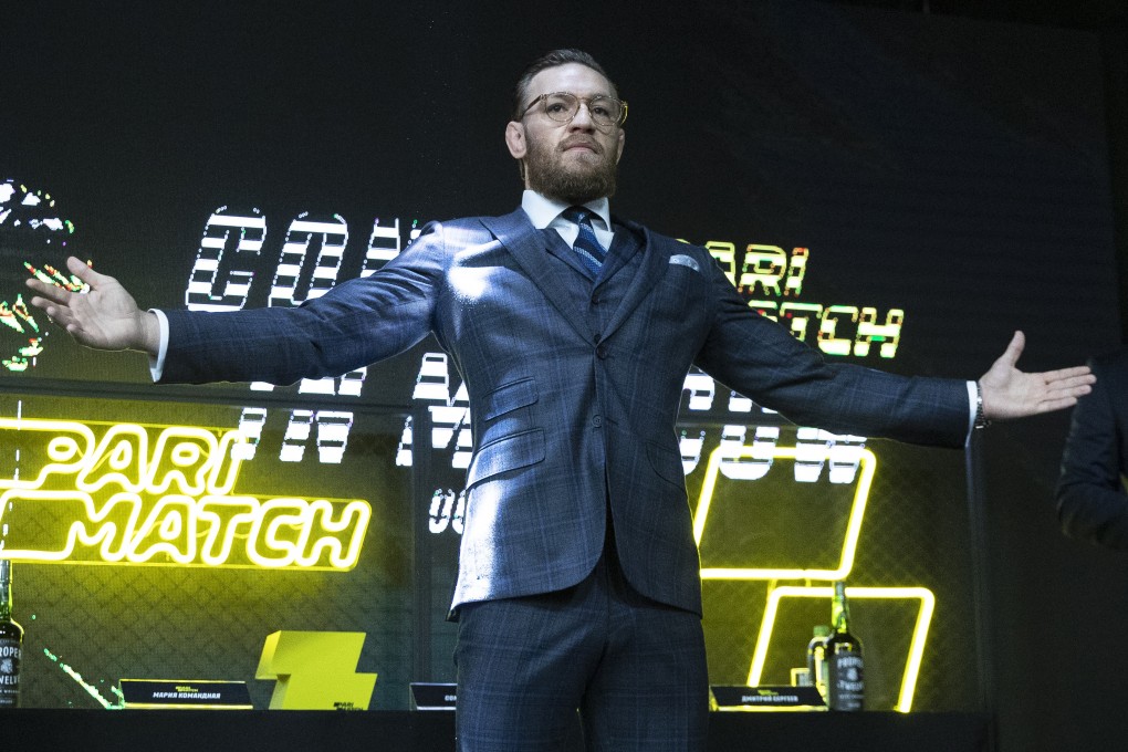 Conor McGregor during a news conference in Moscow, Russia in October. Photo: AP