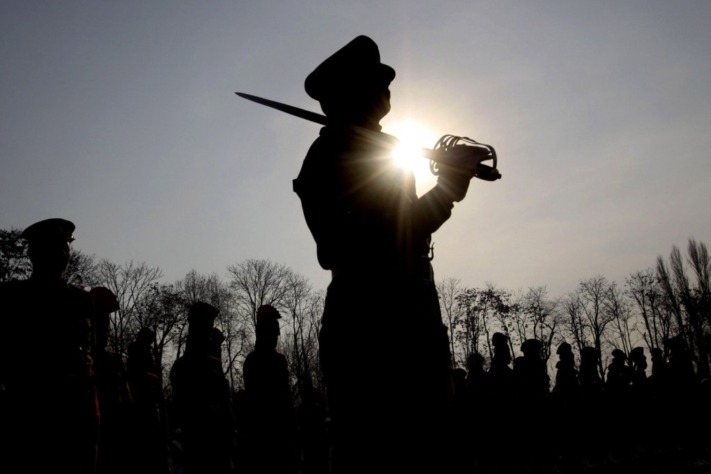 Indian police in Srinagar. Photo: AP