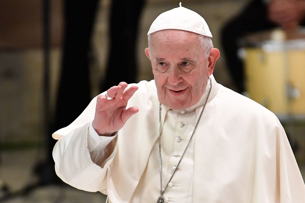 Pope Francis blesses attendees during an audience at the Vatican, ahead of the start of his fourth visit to Asia. Photo: AFP
