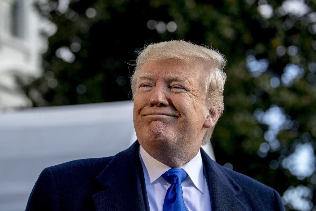 US President Donald Trump on the South Lawn of the White House on November 8. A North Korean official has said Photo: AP