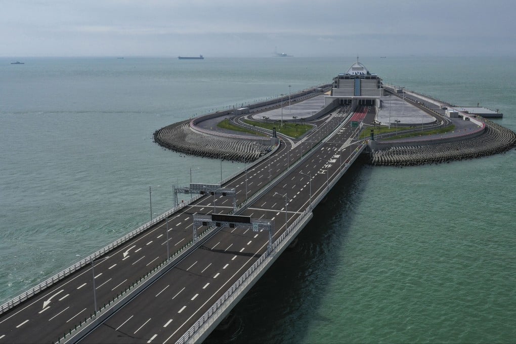 The technicians had been tasked with testing the strength of concrete blocks to be used in the construction of the Hong Kong-Zhuhai-Macau Bridge. Photo: Winson Wong