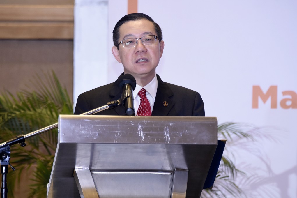 Malaysia's Finance Minister Lim Guan Eng speaks at the signing ceremony to announce 1 billion ringgit in funding for Malaysian contractors to take part in the East Coast Rail Link project. Photo: Handout