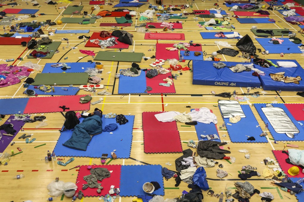 A location where protesters rested inside Hong Kong Polytechnic University. Photo: Felix Wong