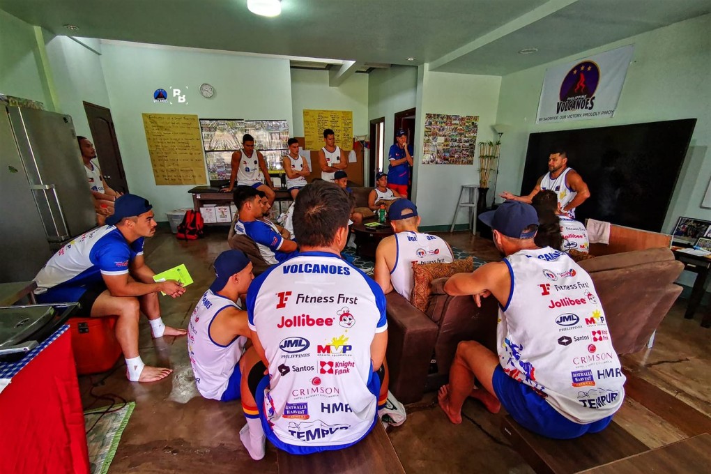 The Philippines Volcanoes sevens players gather for a team meeting. Photo: Facebook