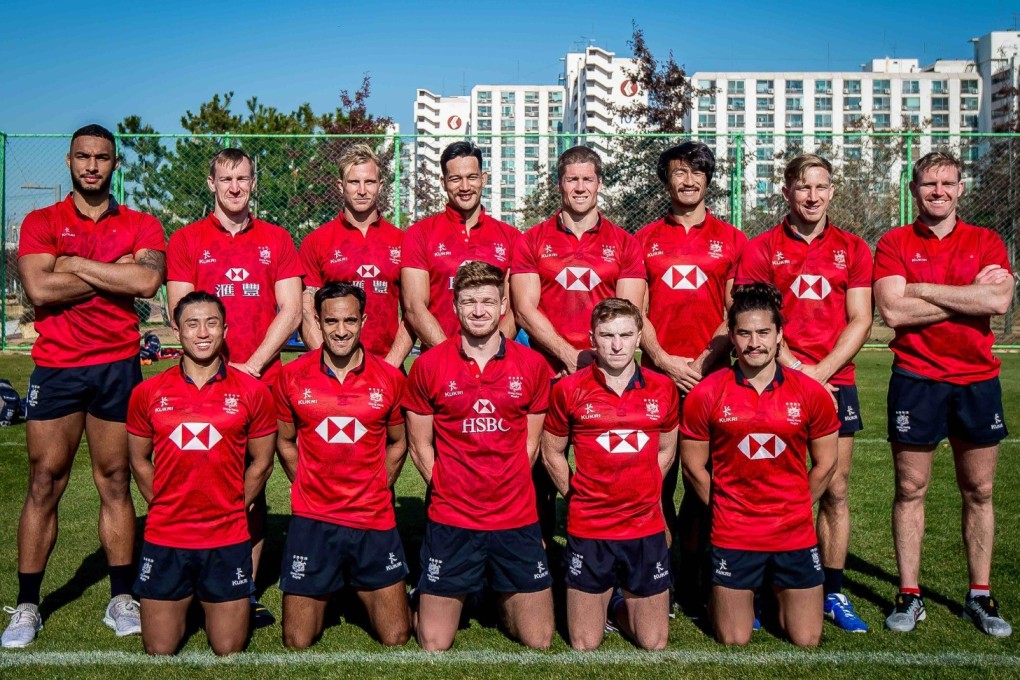 The 13 players who could lead Hong Kong to Olympic glory. From left in back: Max Denmark, Alex McQueen, Max Woodward, Michael Coverdale, Lee Jones, Salom Yui Kam-shing, Tom McQueen, Jamie Hood. In front from left: Cado Lee Ka-to, Ben Rimene, Liam Herbert, Hugo Stiles and Russell Webb.