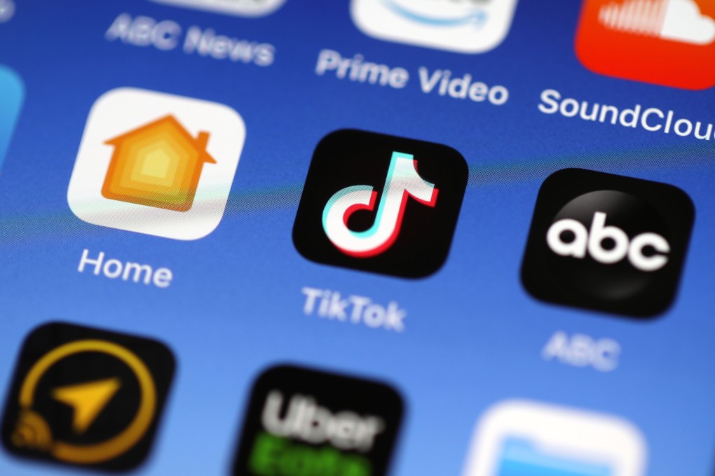 TikTok logo is displayed on a smartphone screen. About 60 per cent of the app’s monthly active users in the US are between the ages of 16 and 24. Photo: AFP