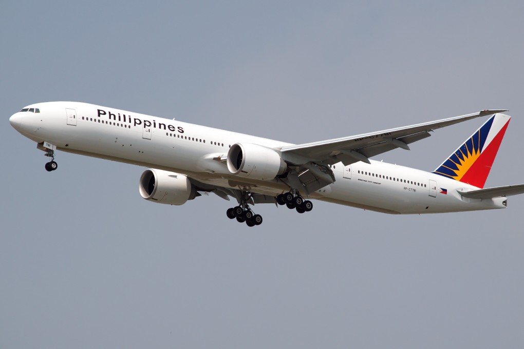 A Boeing 777 bound for Manila reported a problem with the right engine after take-off. Photo: Handout