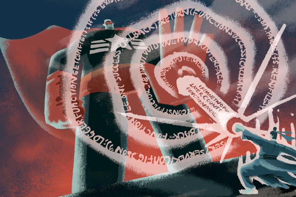 Concerns around China’s relative weakness in basic AI infrastructure are growing, with some in the industry saying the country needs to create a popular machine learning framework or strengthen existing ones to protect against a doomsday scenario. Illustration: SCMP