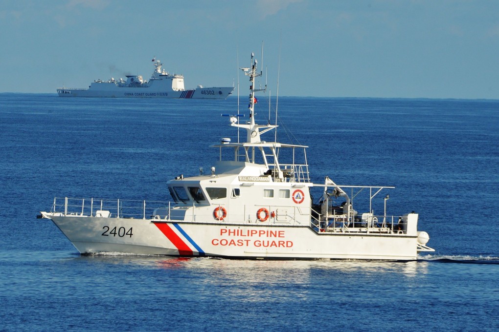 Vessels from the Philippine and Chinese coastguards take part in a joint search and rescue exercise. Photo: AFP