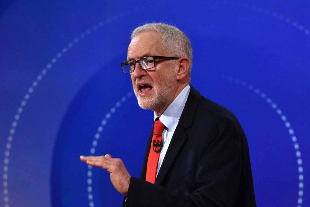 Labour Party leader Jeremy Corbyn during the BBC Question Time leaders' special debate in Sheffield on Friday. Photo: BBC via EPA-EFE