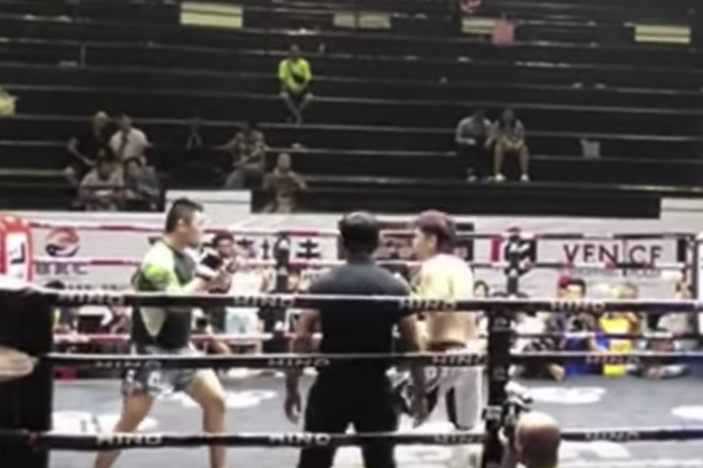 Xu Xiaodong fighting Yuichiro Nagashima in Bangkok, Thailand. Photos: YouTube/Fight Commentary Breakdowns