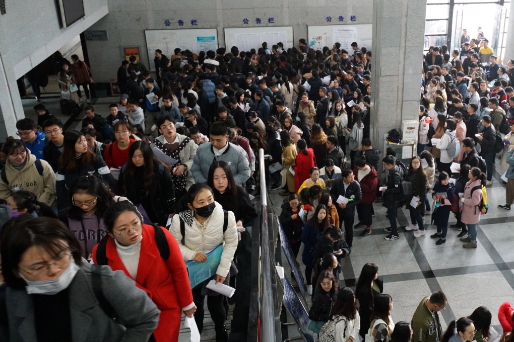 The national public service exam, or guokao as it is known in Mandarin, is a hotly contested annual event, with this year’s entrants having just a one-in-60 chance of success. Photo: Xinhua