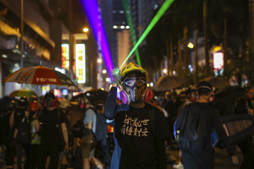 The magistrate ruled that the laser pointer was not an offensive weapon in itself, but could become one if used against police officers. Photo: Sam Tsang