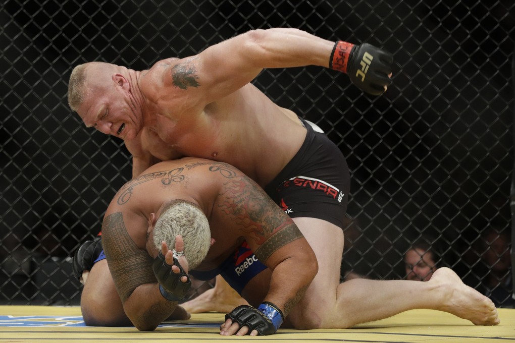 Mark Hunt (below) was beaten by Brock Lesnar at UFC 200 in July 2016. Photo: AP