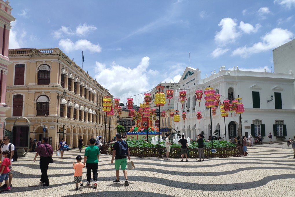 Tourists in Macau’s Senado Square, in July. Photo: SCMP