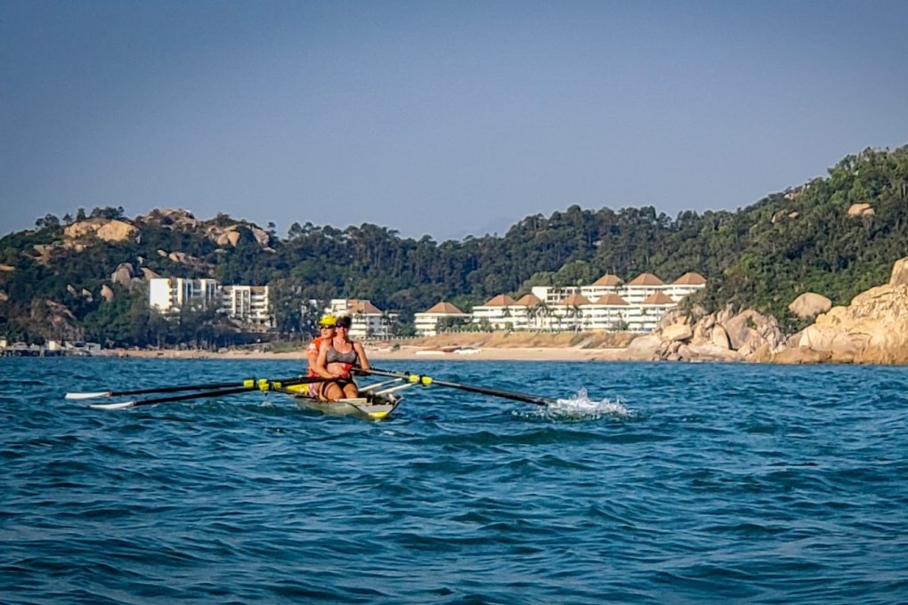 Rachel Humphreys, Tess Dolk, Andrea Tommasi and Ng Kong-wan row around Lantau. Photo: Handout