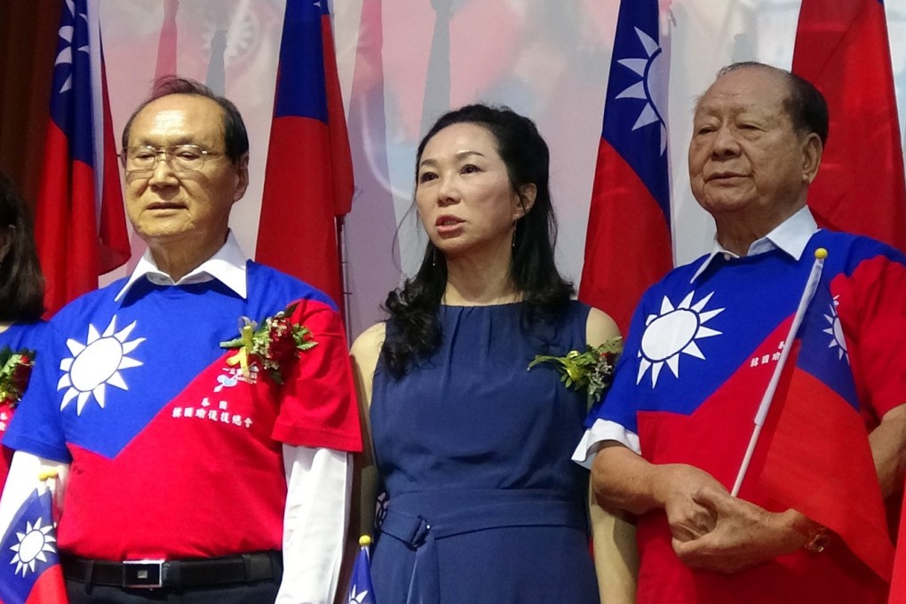 Lee Chia-fen (centre) at a campaign event in Thailand last Tuesday. Photo: CNA