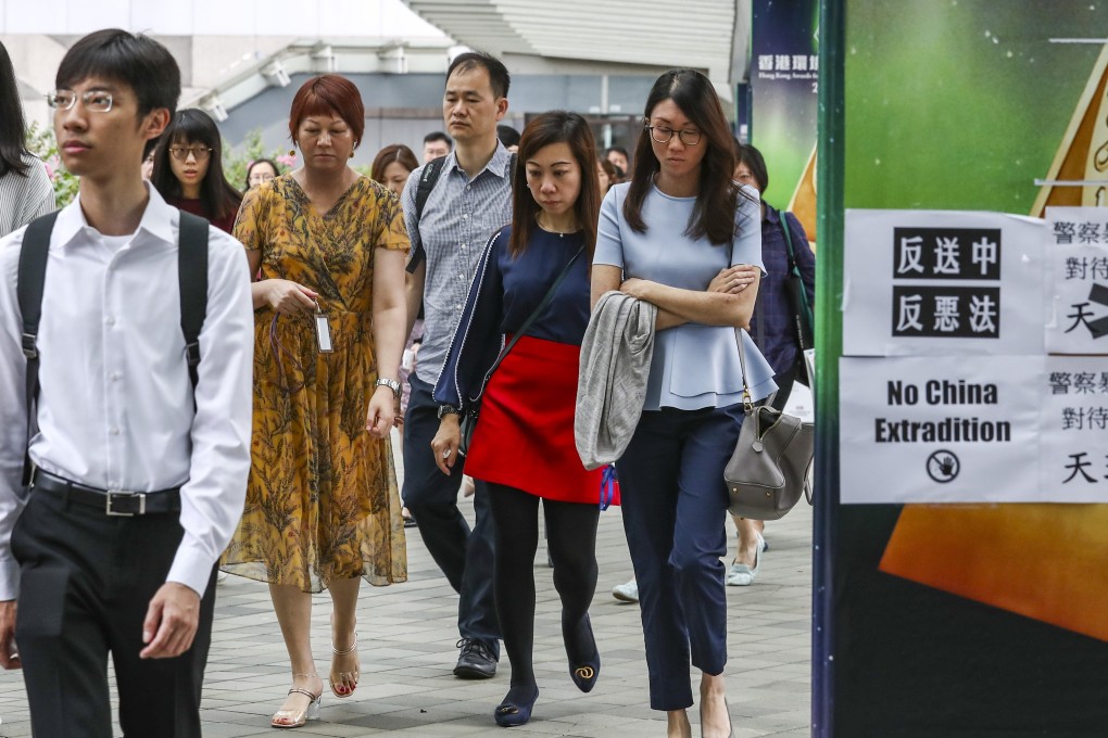 Government staff return to work in Tamar, Admiralty, in June after protests affected accessibility to the area. Photo: Nora Tam