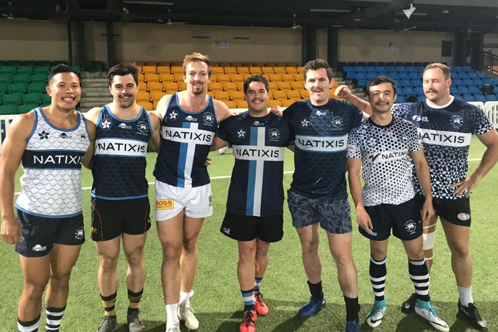 From left: Charles Cheung "Millipede", Eremia Tapsell "The Issy Dagg", Rob Lind "The David Brent", Bernie Reeves "The Sex Panther", Tom Stanley "The Ned Flanders", Damon Sze "Da-Moe" and Campbell Wakely "Senor Slug".