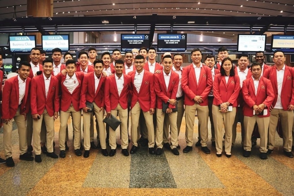 The Singapore under-22 football team for the SEA Games comprises many Muslim players. Photo: FAS