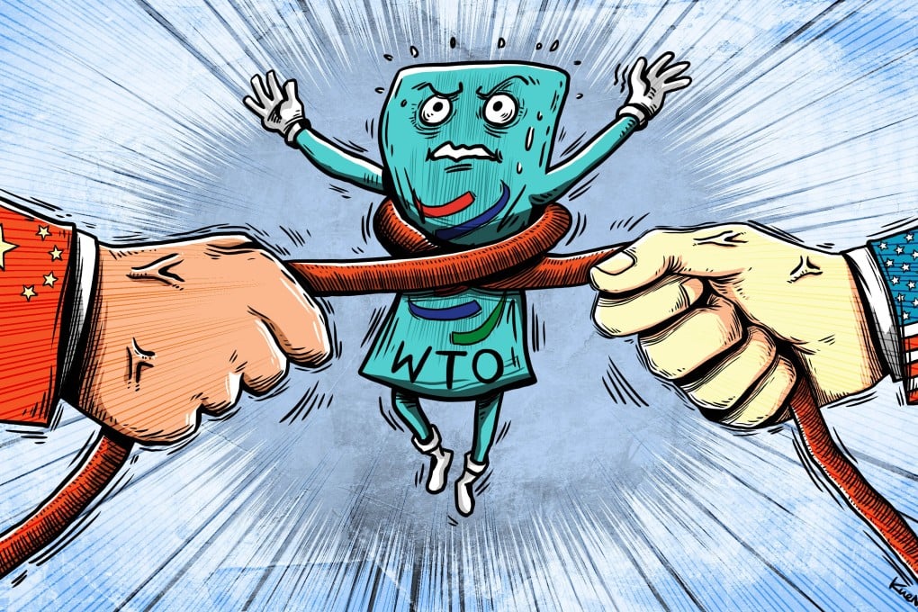 The World Trade Organisation Appellate Body typically has seven people but needs a minimum of three judges to hear cases and issue rulings, but the tenures of two of the three current members will expire on December 10. Illustration: Kuen Lau