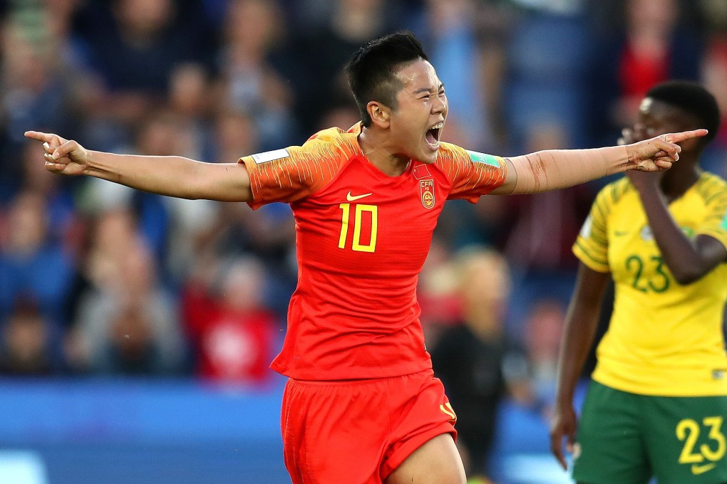 Li Ying celebrates after scoring against South Africa at the 2019 Fifa Women’s World Cup in France. Photo: Fifa via Getty Images.