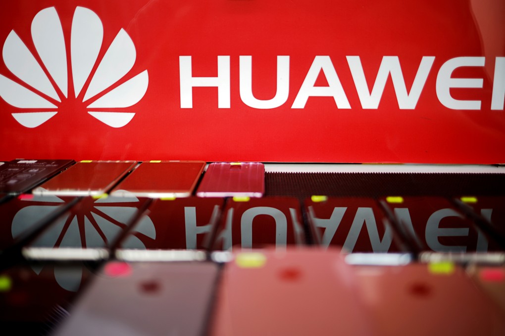 A Huawei logo seen at a mobile phone shop in Singapore. Photo: Reuters