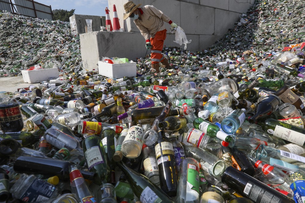A glass recycling plant in Hong Kong’s Tuen Mun. Photo: Nora Tam