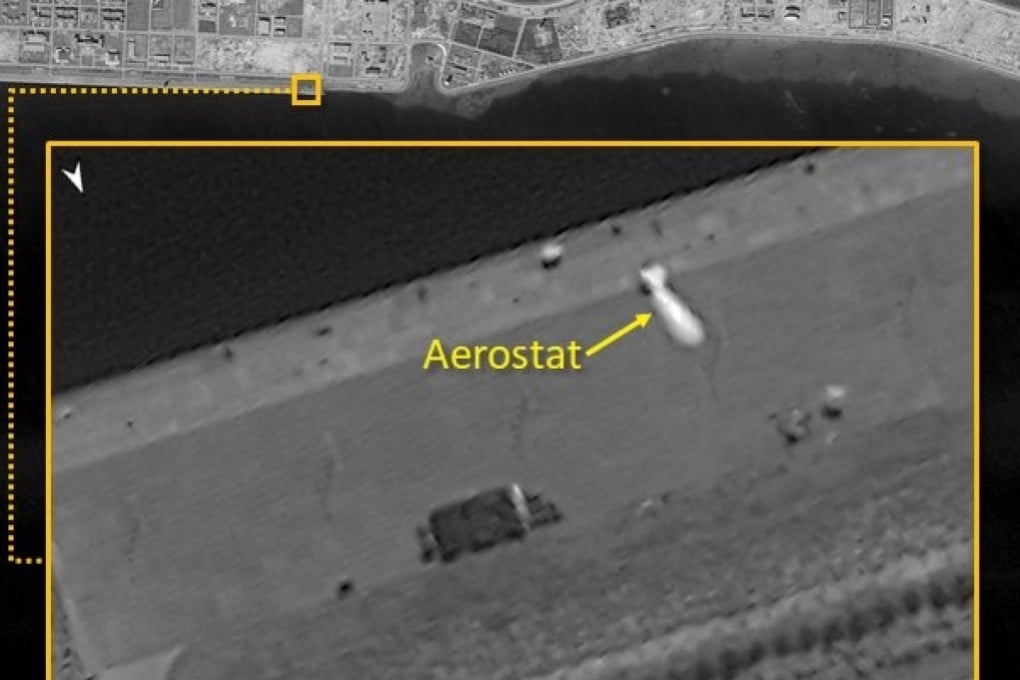 China has deployed an operational aerostat on Mischief Reef in the South China Sea. Photo: ISI