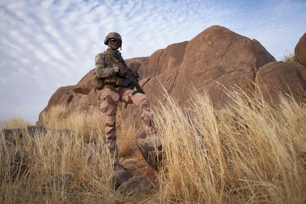 A French soldier during an operation in northern Burkina Faso, near the border with Mali. Photo: AFP