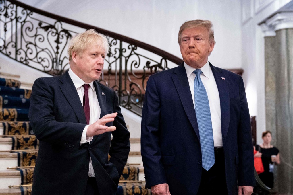US President Donald Trump and Britain's Prime Minister Boris Johnson at the G7 Summit in Biarritz, France, in August. File photo: AFP